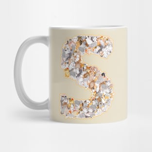 cat letter S (the cat forms the letter S) Mug